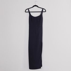 NWT Abercrombie Corset Seamed Midi Dress in Black